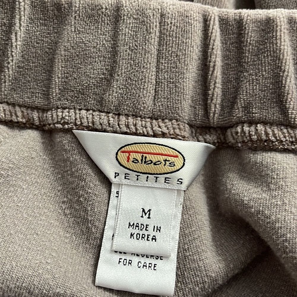 Talbots Soft Stretch Velour Drawstring Straight L… - image 4